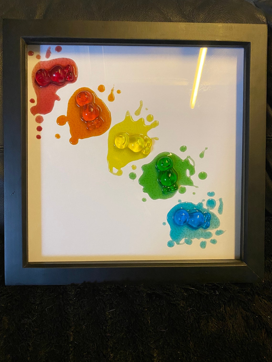 Epoxy Resin Small Jelly Babies Rainbow Splash Large Box Frame Etsy