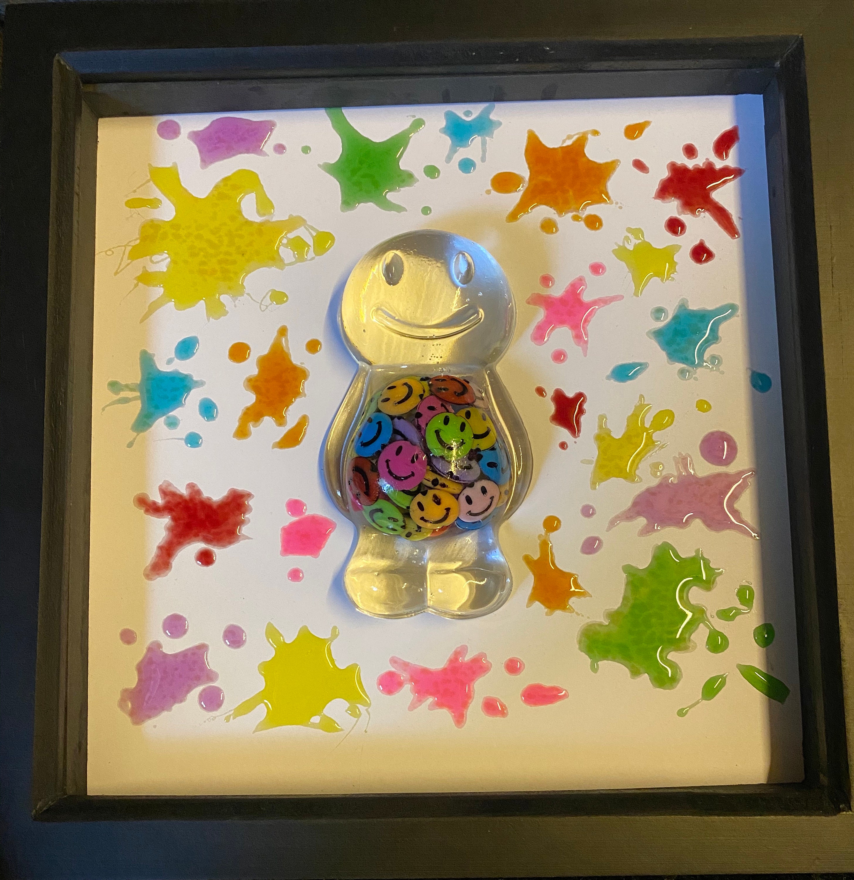 Epoxy Resin Art Large Jelly Baby Multi Coloured Smiley Faces Etsy UK