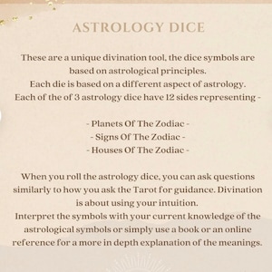 Astro Dice/ Divination Dice/astrology Dice/ Astrodice/ for Astrology ...