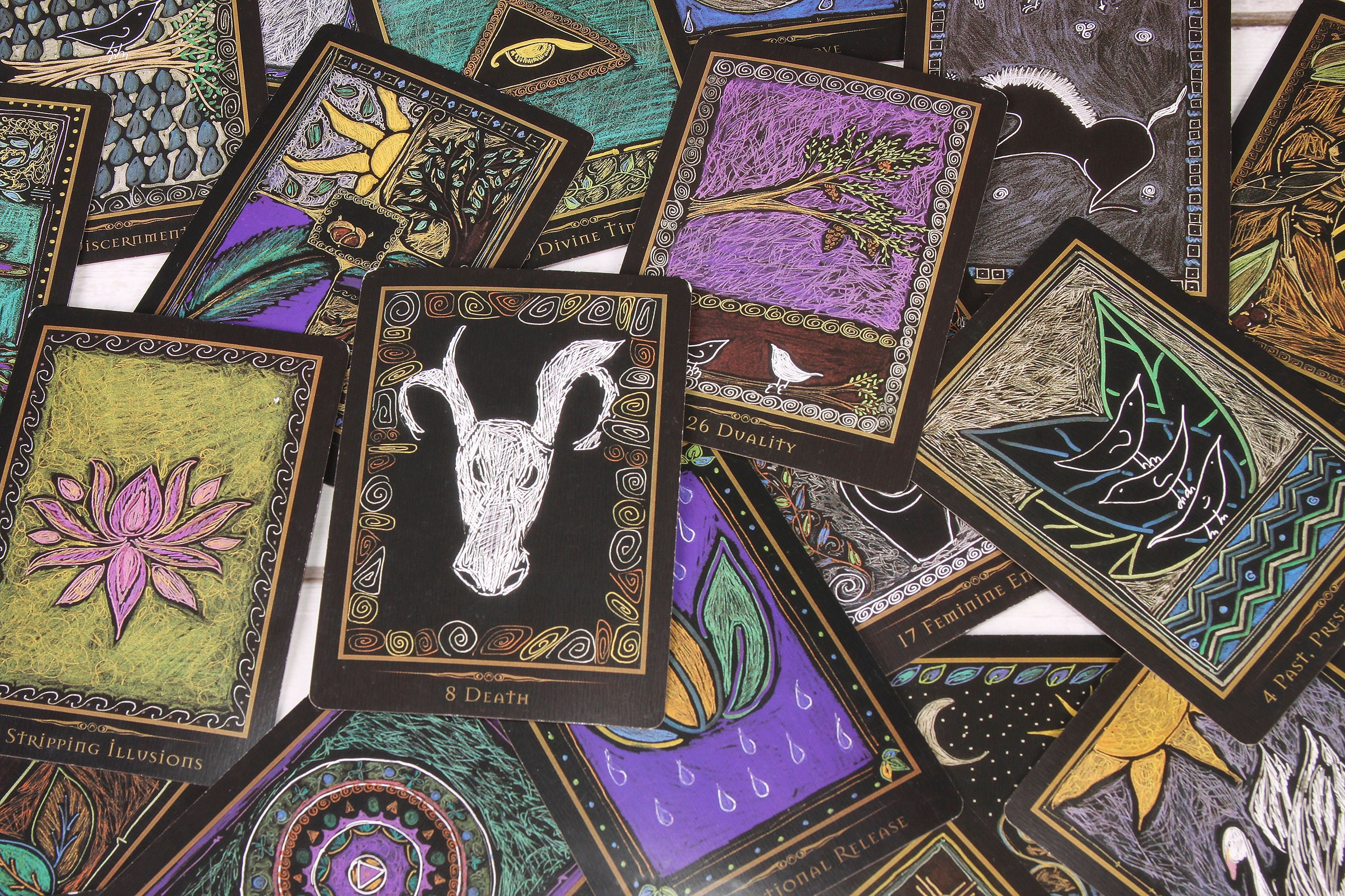 Shamanic Healing Oracle Cards and PDF Guidebook /44 X Deck Cards/tarot