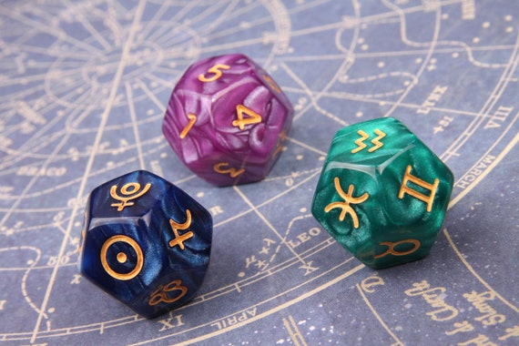 Astro Dice/ Divination Dice/astrology Dice/ Astrodice/ for - Etsy