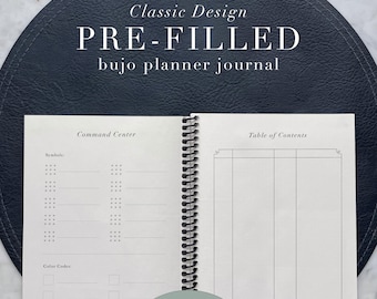 Pre-Filled A5 Spiral Planner | Bullet Journal Inspired