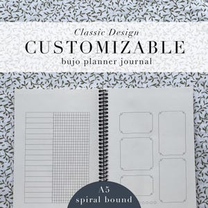 SPIRALE | Personalisierbarer A5 gebundener Planer | Bullet Journal inspiriert | Klassisch,Zeitlos | Erhältlich in 3, 6 & 12 Monaten Längen