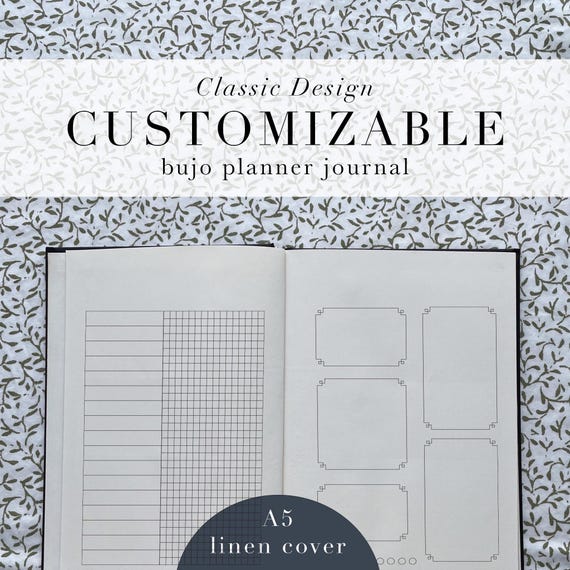 Linen A5 Bullet Journal | Customizable Planner