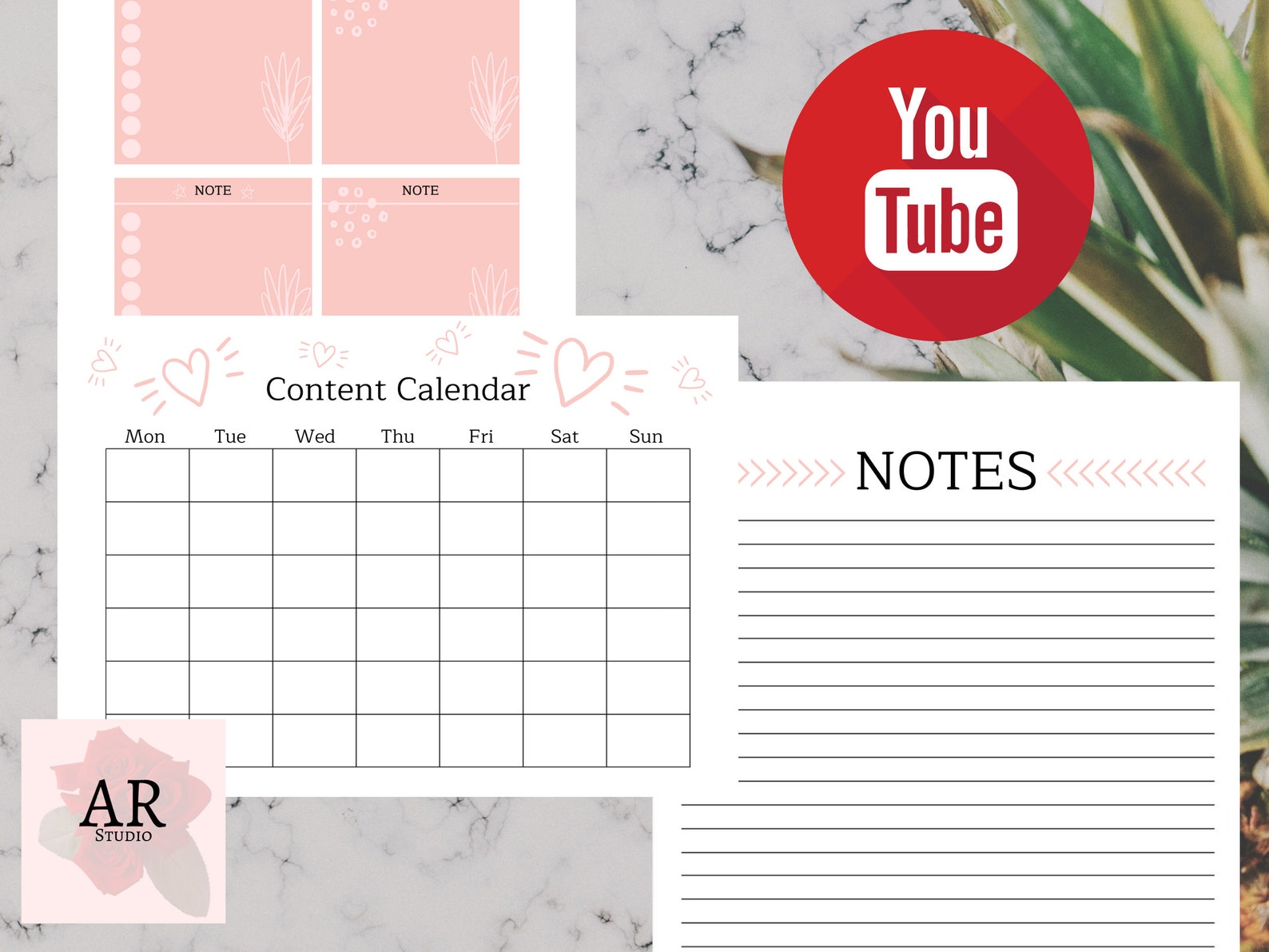 Youtube Planner Printable Youtube Video Planner Youtube | Etsy