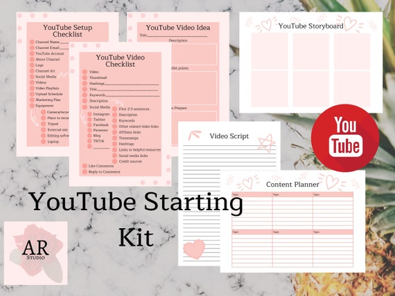 Youtube Planner Printable Youtube Video Planner Youtube | Etsy