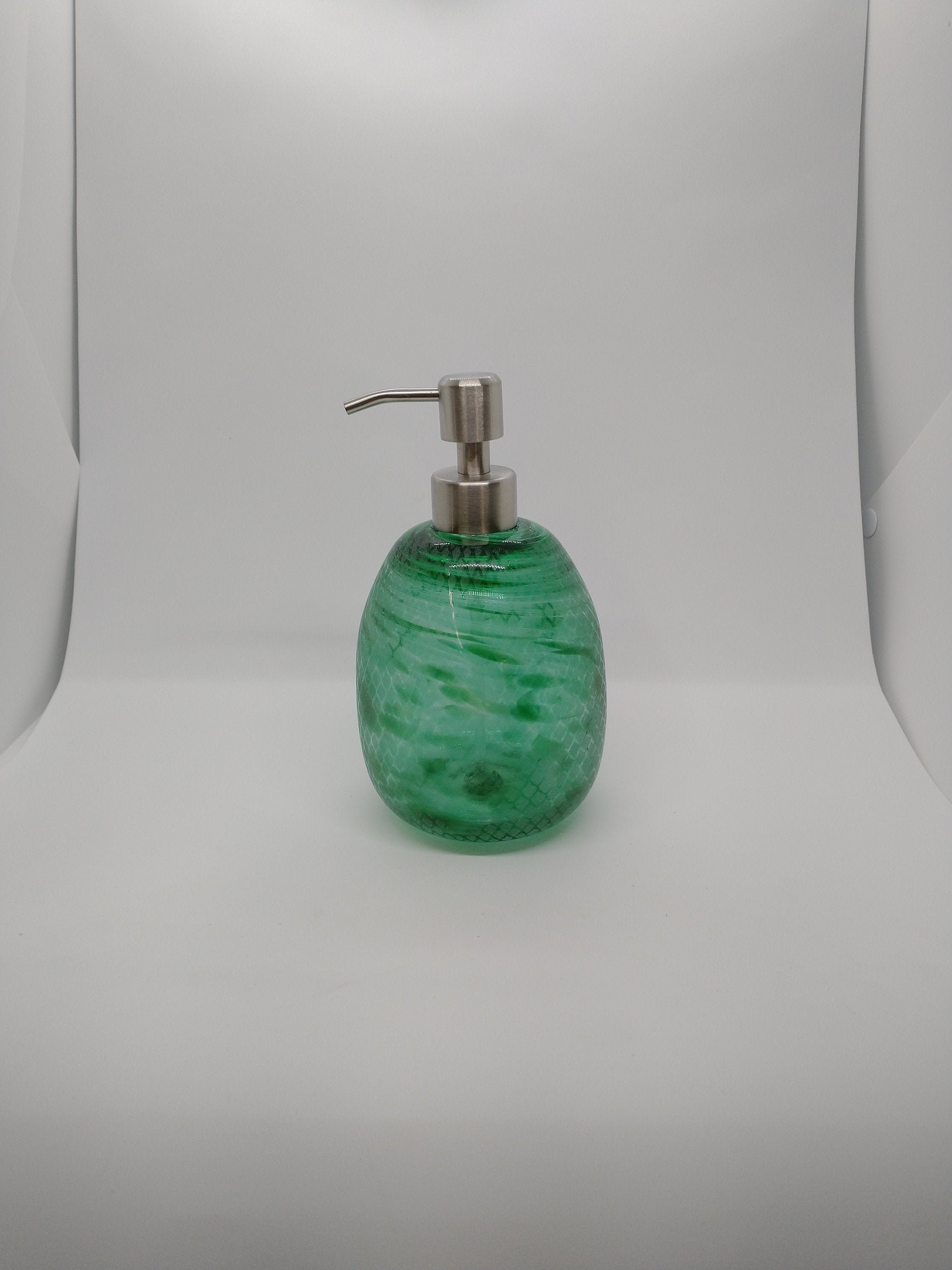 Bomba de jabón de vidrio soplado a mano dispensador de jabón | Etsy