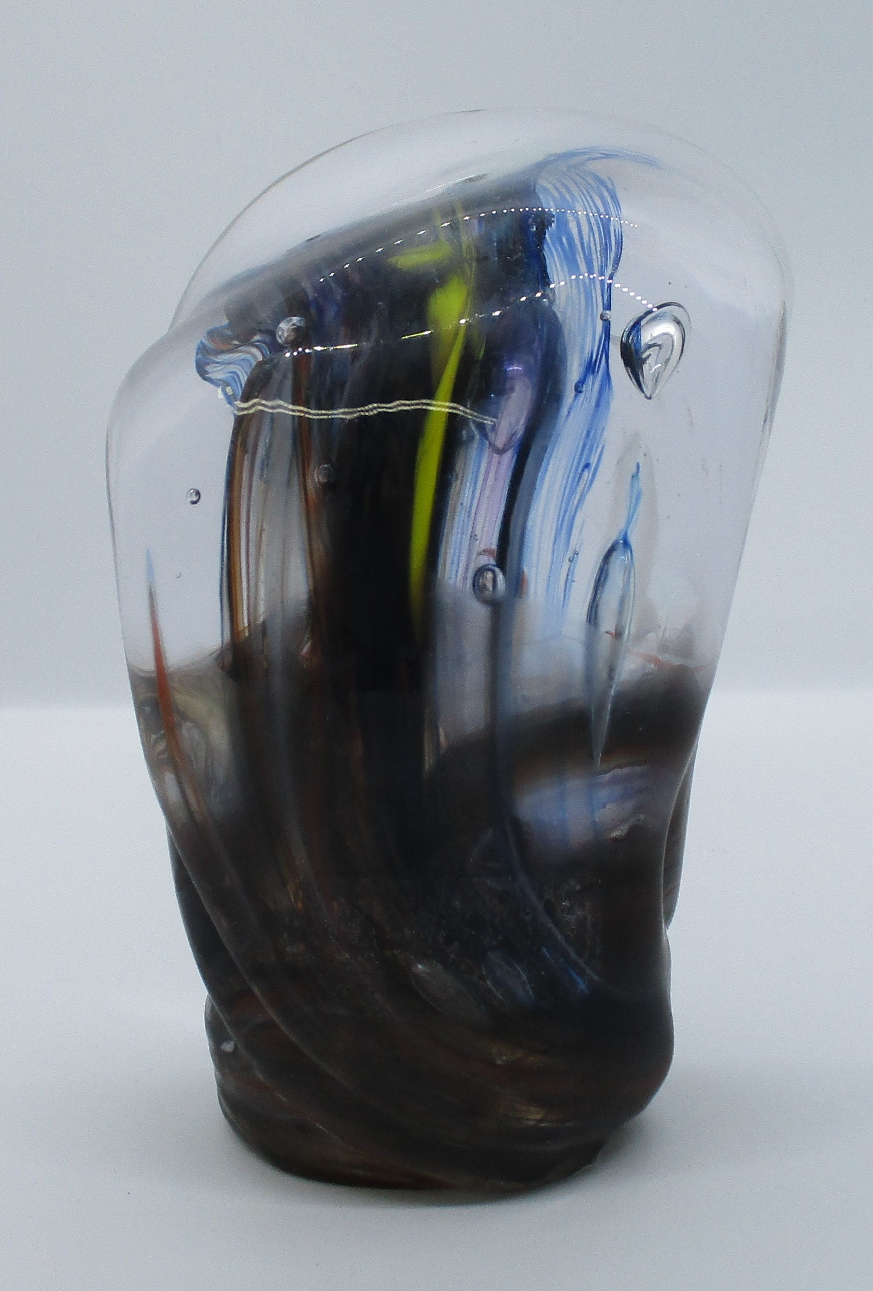 Glass Paperweight Square Paperweight sculpture Etsy