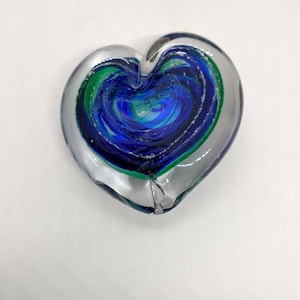 Mini Heart shaped Glass Memorials Hand blown glass Glass Memorials for PET REMAINS ONLY Hand Blown Glass Memories Cremation Memorials Ashes