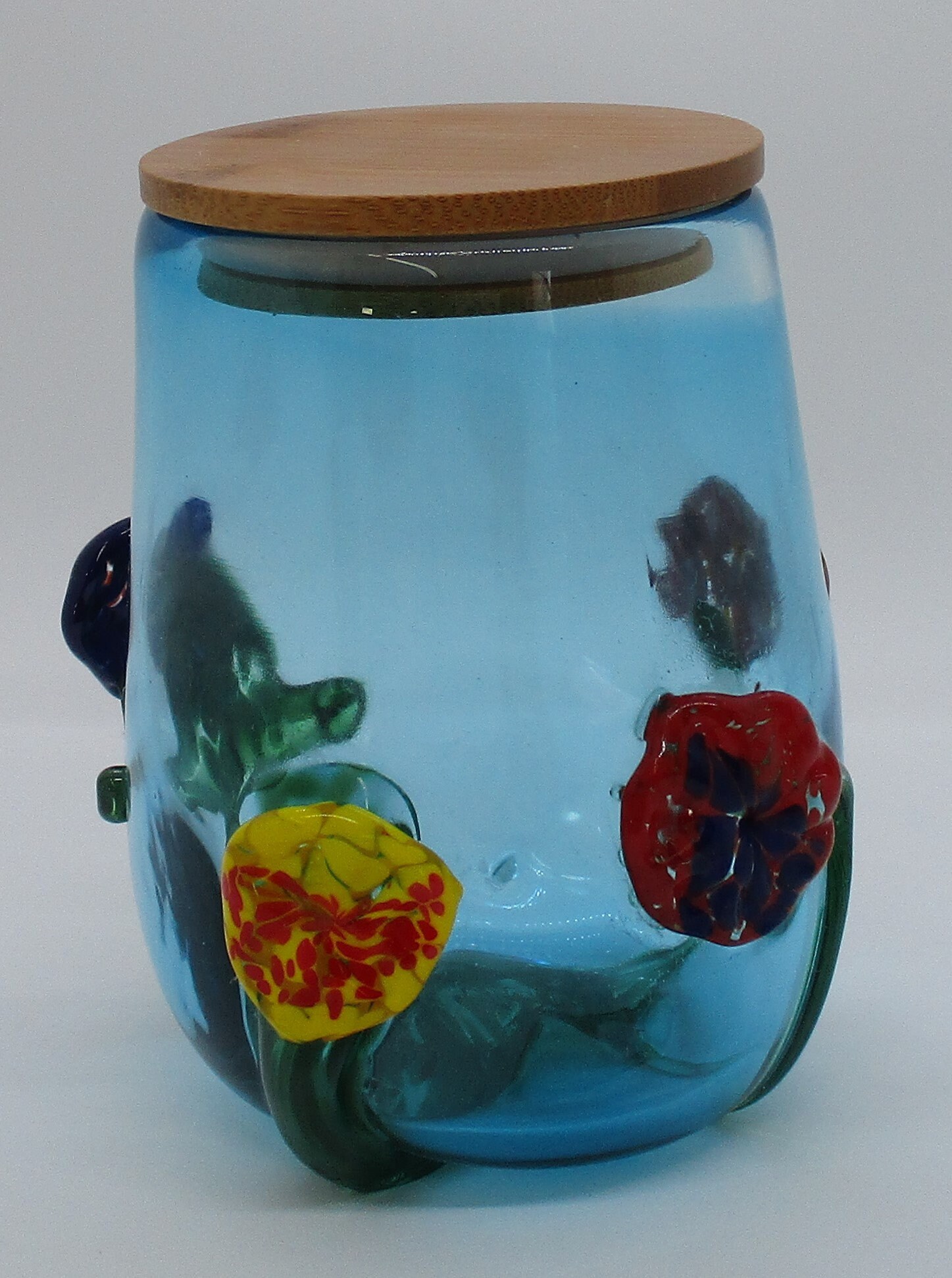 Jar Hand Blown Glass Jar Kitchen Storage Spice Jar Tea Jar Etsy
