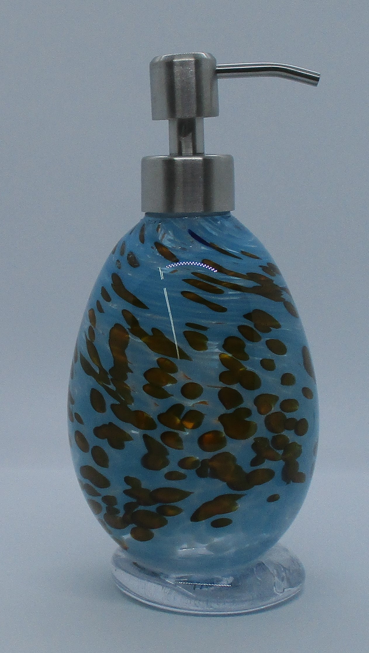 Easter Egg Hand Blown Glass soap dispenser Lotion Dispenser Etsy