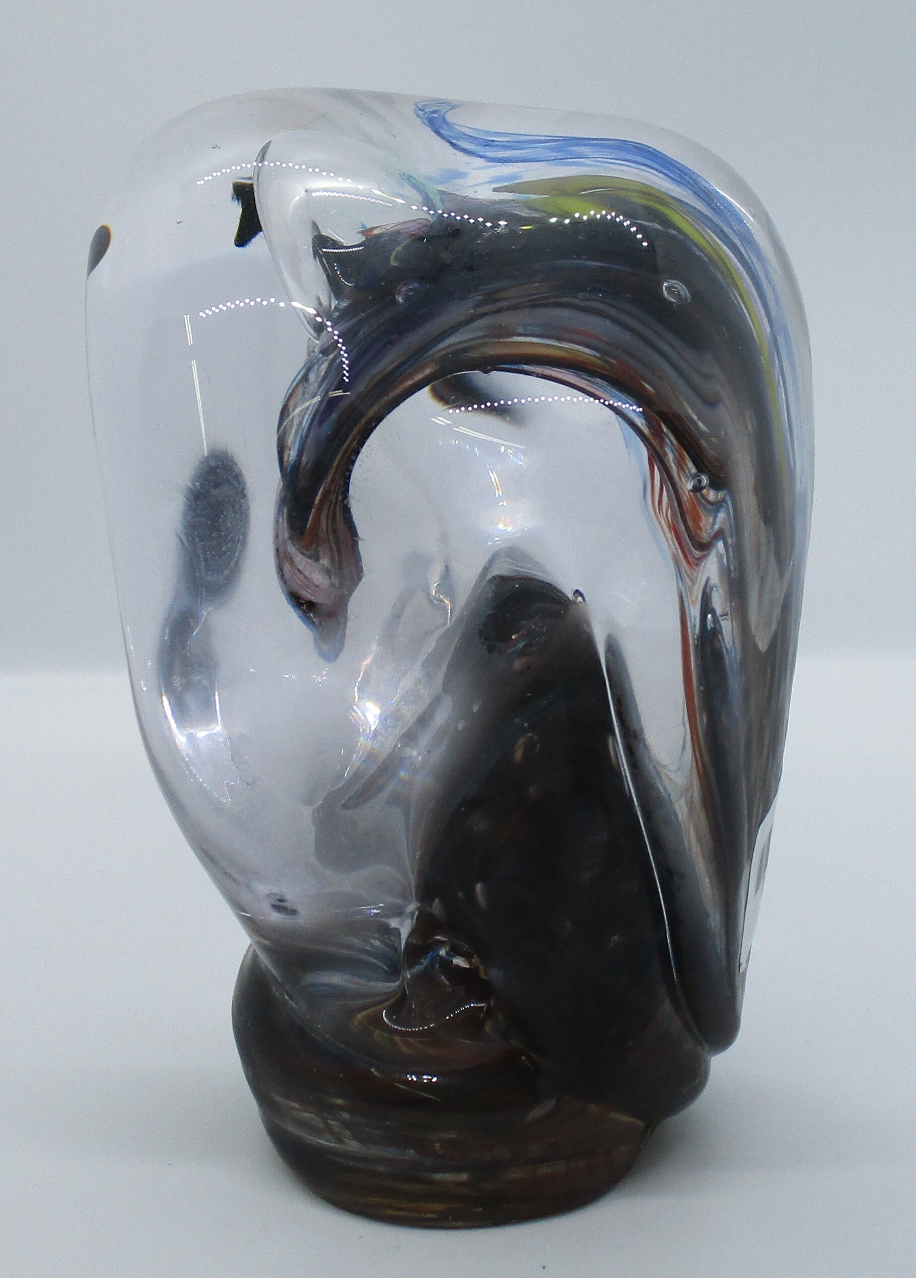 Glass Paperweight Square Paperweight sculpture Etsy