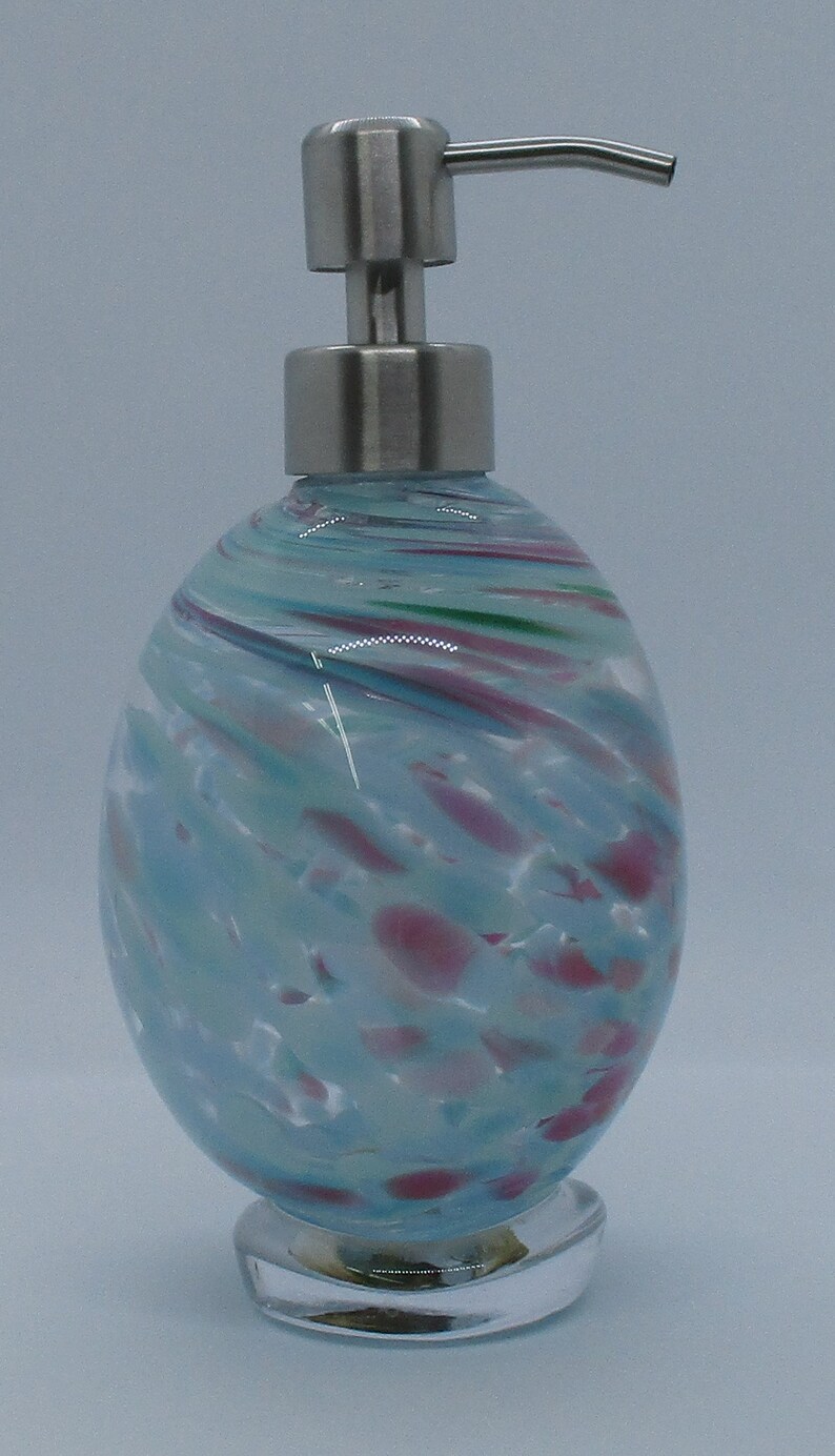 Easter Egg Hand Blown Glass soap dispenser Lotion Dispenser Etsy