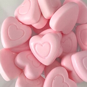Pink Heart Fake Candy / Set of 5 Mini Candy / Fake Bake Embellishment / Candy Land Supply /  Cabochons / Slime Charm / Bow Center