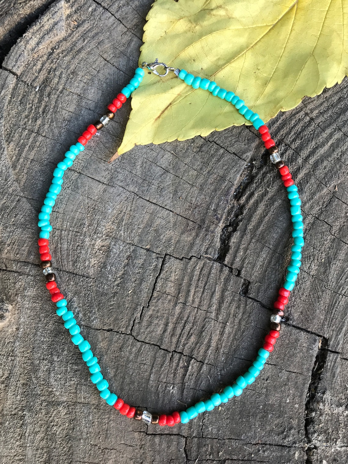 Seed Bead Necklace Western Wear Everyday Necklace Glass - Etsy