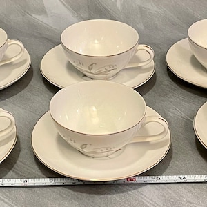6 Vintage Kaysons Fine China Golden Rhapsody Cups & Saucers 1961 Japan 12 Piece Set