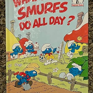 Vintage Wat doen smurfen de hele dag? Door Peyo Book 1983