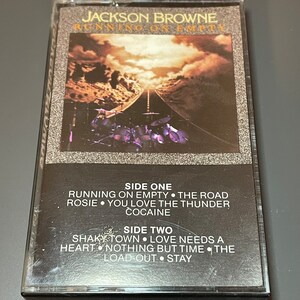 Vintage Jackson Browne Running on Empty Cassette Tape 1977