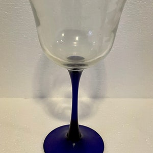 2 copas de vino vintage de tallo azul real Luminarc
