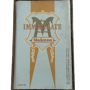 Vintage Madonna The Immaculate Collection Cassette Tape
