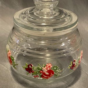 Vintage KIG Fruit Glass Candy Jar Indonesia #2