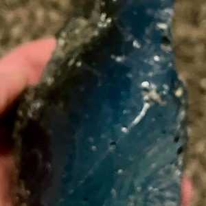 Stor rå Sieber Agatkristall 1lb 2oz 532 gram kopparslagg Tyskland