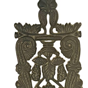 Vintage Cast Iron Grapes Trivet