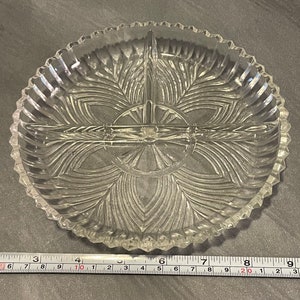 Vintage Indiana Clear Glass Relish Tray Divided