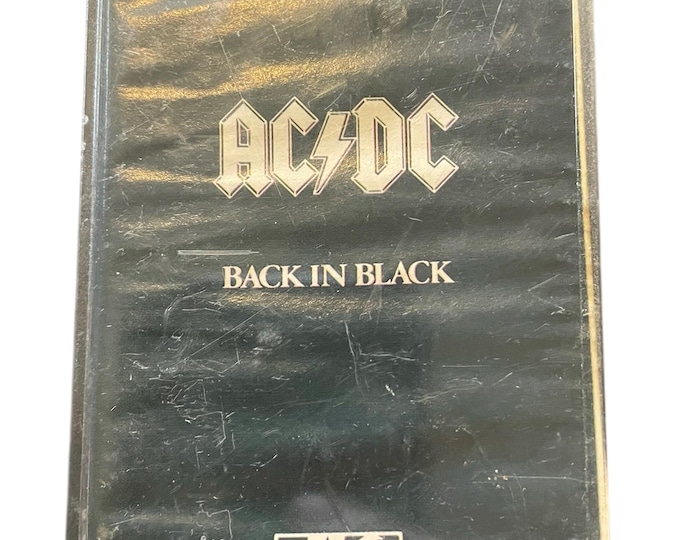 Vintage AC/DC Back in Black Cassette Tape 1980 - Etsy