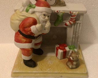 Vintage 1988 Heritage House The Joy of Christmas Santa Porcelain Handpainted