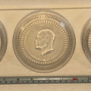 3 Vintage Imperial Glass Coasters Coins Dime One Dollar