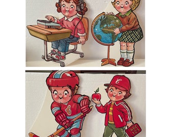 4 Vintage Campbell’s Soup Lithos Cutouts 80’s Advertisement