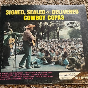 Vintage Cowboy Copas Signed, Sealed & Delivered Vinyl Record Album RARE