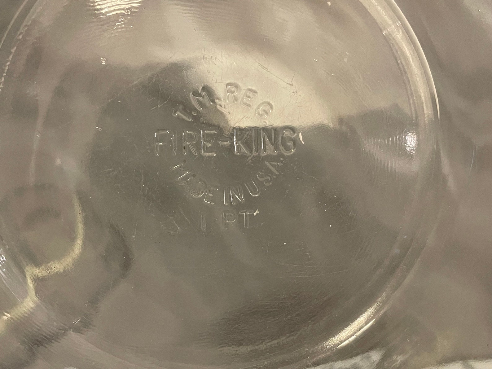 2 Vintage Fire King Clear Glass Bowls W/handles No Lids 1 Pint USA Etsy