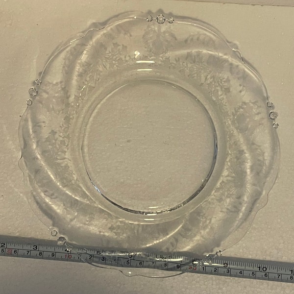 Vintage Heisey Orchid Etched Glass Salad Plate