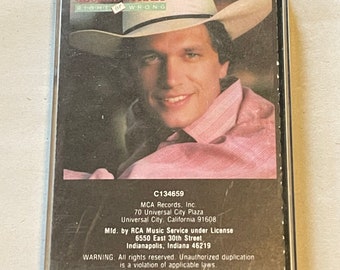 Vintage George Strait Right or Wrong Cassette Tape 1983