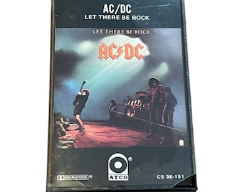 Vintage AC/DC Let There Be Rock Cassette Tape 1977