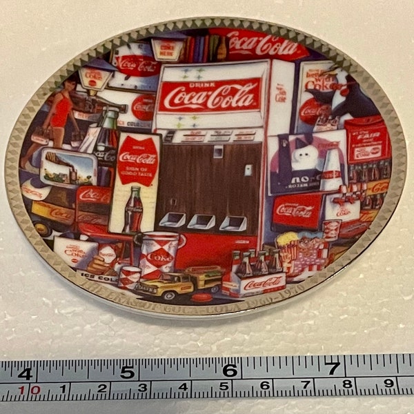 Vintage Coca Cola Collector Mini Era Plate 1960-1970 Coke 1996