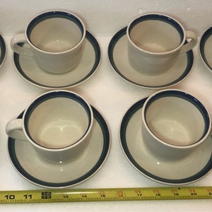 Vintage 15 Teiliges Set Pfaltzgraff Northwinds Muster Teetassen & Untertassen *D