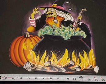 Vintage New Beistle Witch Cauldron Cutout 1983 NOS NEW
