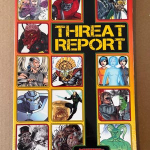 Vintage Green Ronin Mutants & Masterminds Hotrapportbok *K