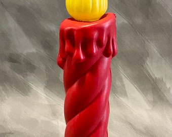 Vintage General Foam Plastics Red Candle Blow Mold Christmas