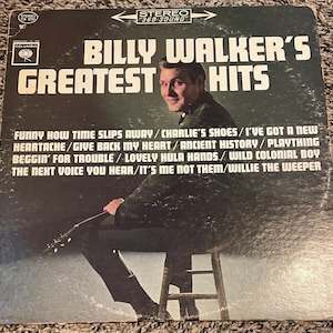 Vintage Billy Walkers Greatest Hits Vinyl Record Album 1963