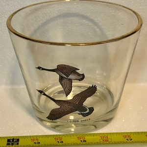 Cubo de hielo de cristal vintage de Canada Goose, RARO