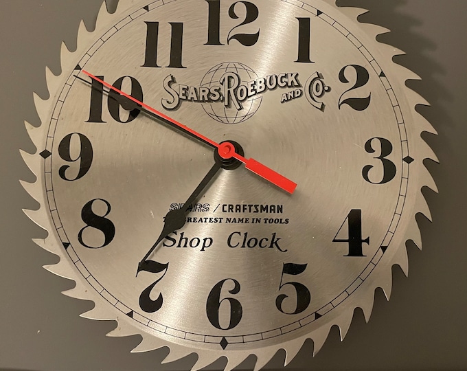Vintage Sears Roebuck Craftsman Saw Blade Shop Clock Etsy