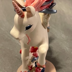 Vintage Regenbogen Träume Einhorn Figur Leuchten der Himmel HAhamilton Kollektion #1054