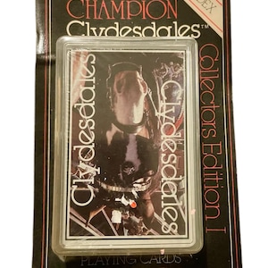 Cartas de baralho Champion Clydesdales Collectors Edition Vintage, novas, NOS, RARAS, 1984