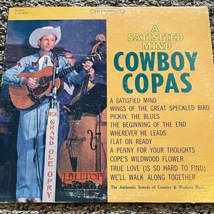 Vintage Cowboy Copas A Satisfied Mind Vinyl Record Album