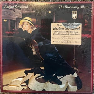 Vintage Barbra Streisand The Broadway Album Vinyl Record 1985