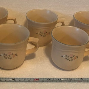 8 Vintage Pfaltzgraff Remembrance Cups Mugs Teacups